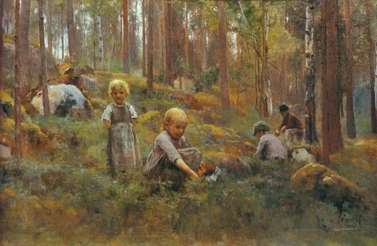 Erik Nikolai Järnefelt 16 Eero Jarnefelt 15 Blueberry picking 1888