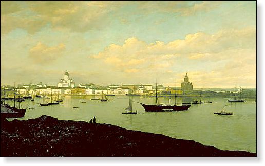 A view of Helsinki from the late 19th century, by Oscar Kleineh (1846–1919).