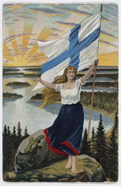 Finnish Maiden photo card 1906