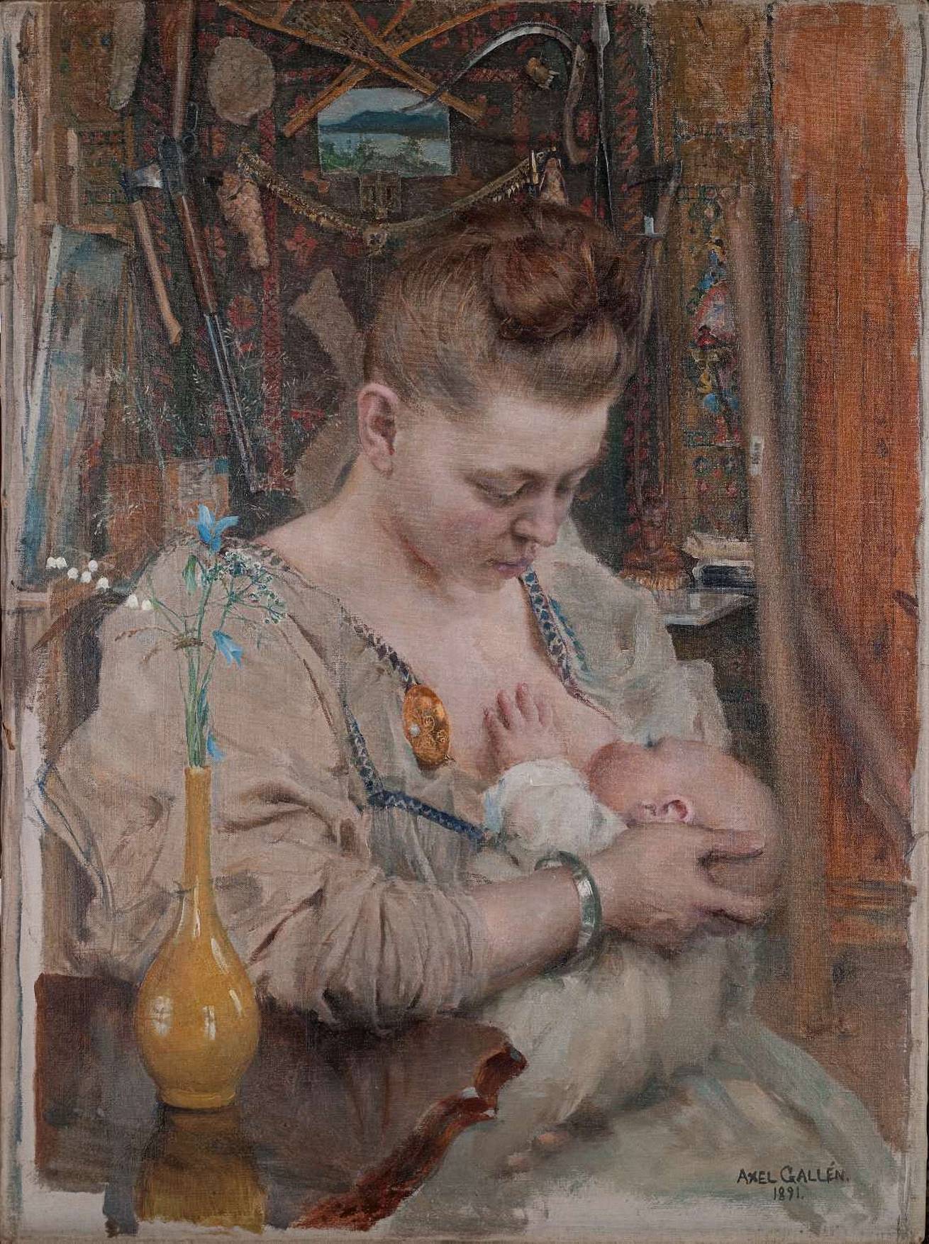 Akseli Gallen Kallela Madonna Mary and Marjatta 1891